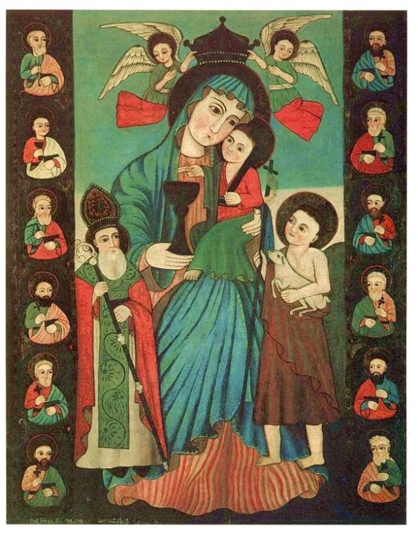 our lady and apostles armenian icon